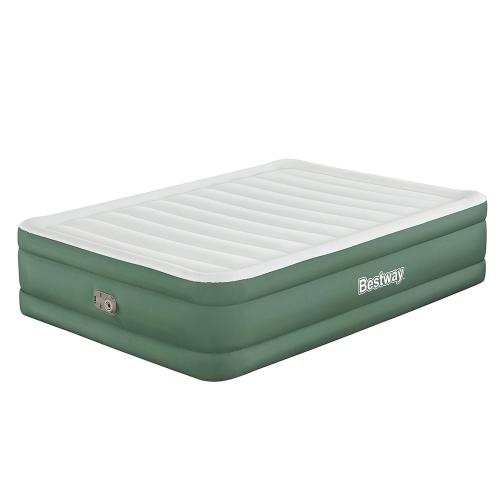 Bestway Toughlite TPU-Doppelluftbett mit integrierter Elektropumpe 203x152x46cm - grün