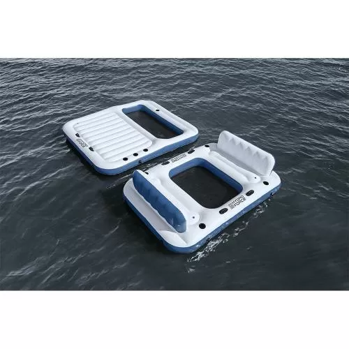 Bestway Hydro Force Bloc Party 8-Person Modular Inflatable Island - white blue