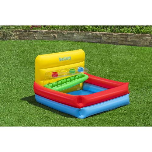 Bestway Bällebad Sort 'n Play mit 15 Spi elbällen 104 x 94 x 61 cm - blau rot