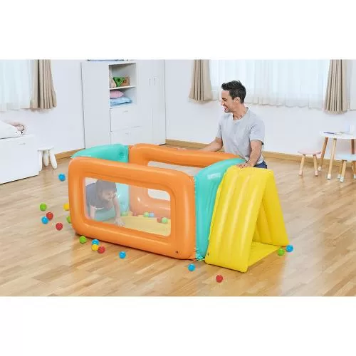Bestway Bällebad Tunneltopia mit 25 Spie lbällen 178 x 91 x 70 cm - blau orange