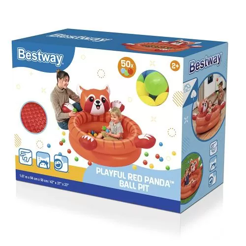 Bestway Bällebad Playful Red Panda mit 5 0 Spielbällen