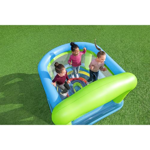 Bestway Jump-O-Rama aufblasbare Hüpfburg 170 cm x 158 cm x 127 cm - blau grün