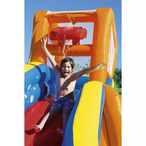 Bestway H2OGO! Turbo Splash Mega-Wasserpark Zone mit Dauergebläse 365 x 320 x 270cm - orange blau