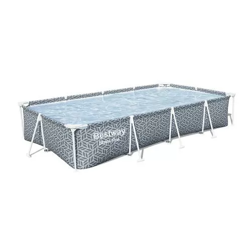 Bestway Steel Pro Rectangle Above Ground Pool Set 3.66 m x 2.01 m x 66 cm - grey