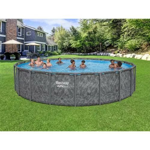 Bestway APX365 Winterfestes Pool Komplet t-Set mit Sandfilteranlage 610 x 132 cm - grau