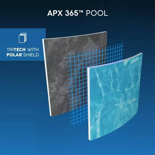 Bestway APX365 Winterfestes Pool Komplet t-Set mit Sandfilteranlage 610 x 132 cm - grau