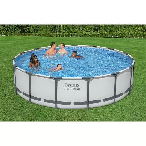 Bestway Steel Pro MAX Frame Pool Komplet t-Set 457 x 107 cm - grau