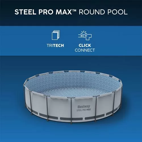 Bestway Steel Pro MAX Frame Pool Komplet t-Set 457 x 107 cm - grau