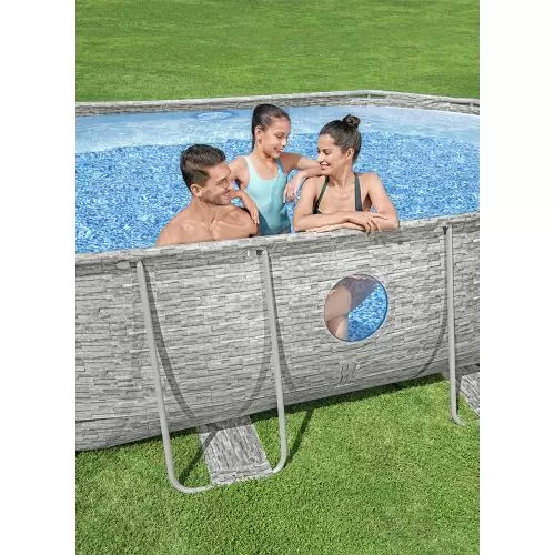 Bestway Power Steel Swim Vista Series II Above Ground Pool Set 488x305x107 cm - grey