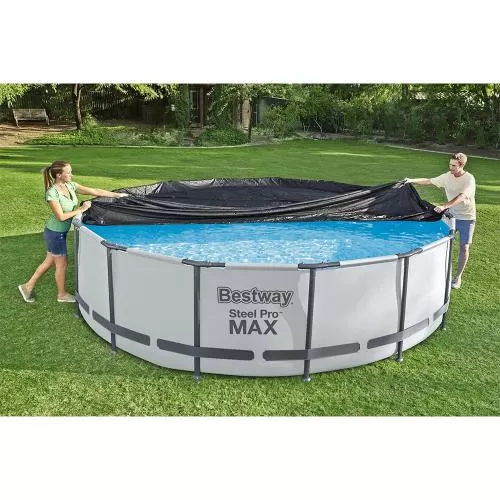 Bestway Round Pool Cover for 3.66 m Abo ve Ground Pools - black