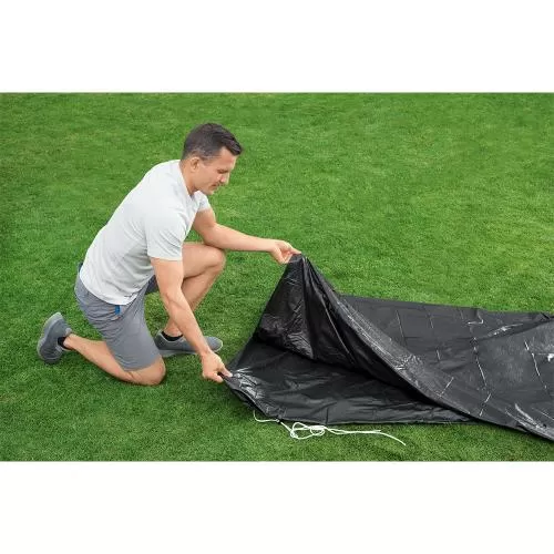 Bestway PVC-Abdeckplane 470 cm, rund - schwarz