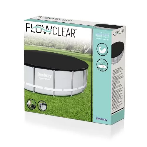 Bestway Flowclear Pool Cover 4.88 m - grey