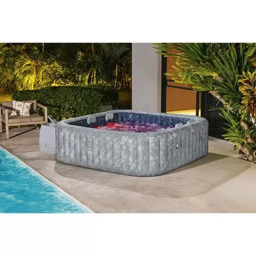 Bestway LAY-Z-SPA Energiespar-Whirlpool San Fran cisco HydroJet Pro, mit App-Steuerung - grau
