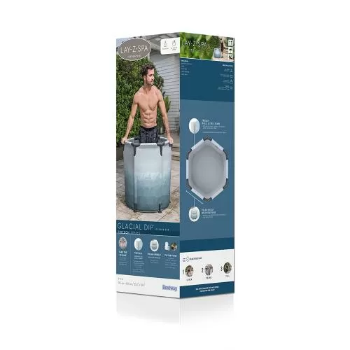 Bestway Lay-Z-Spa® Glacial Dip Cold Plunge Recov ery Ice Bath Pod 1-Person - blue