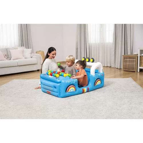 Bestway Fisher-Price Smilin' Safari Inflatable B all Pit with 25 Balls 117 x 76 x 61 cm - blue