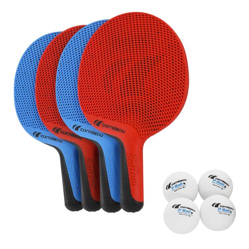 Cornilleau Tischtennisschläger Softbat Q uattro - blau rot