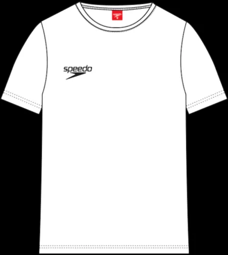 Speedo T-shirt with Small Logo Unisex Teamwear Male Adult - White