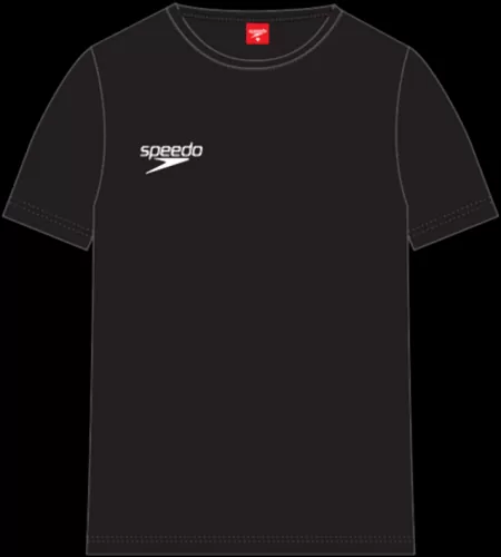Speedo T-shirt with Small Logo Unisex Teamwear Male Adult - Black