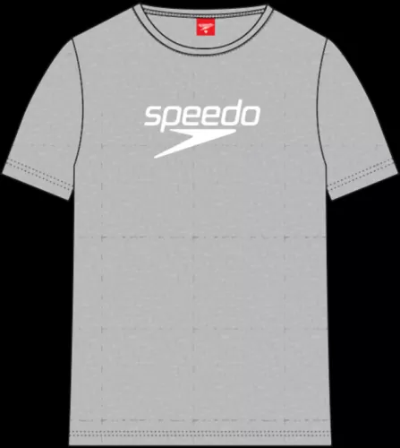 Speedo T-shirt Big Logo Unisex Teamwear Male Adult - Grey