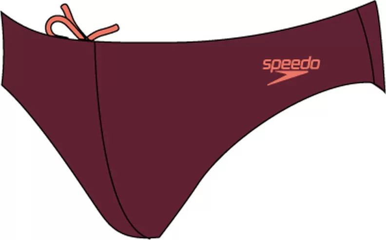 Speedo Solar 5cm Seamed Brief Swimwear Male Adult - Oxblood/Soft Cora
