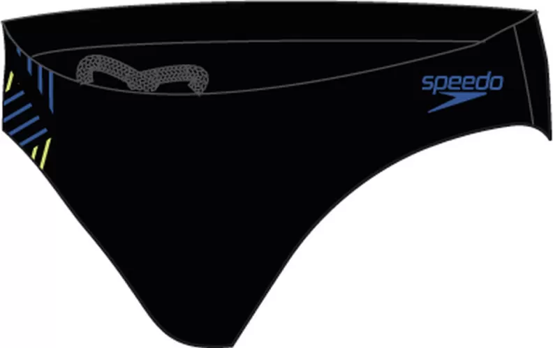 Speedo Tech Panel 7cm Brief Male Adult - Black/Chroma Blue