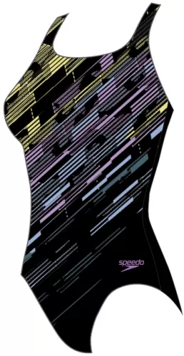 Speedo Digital Printed Medalist Swimwear Female Adult - Black