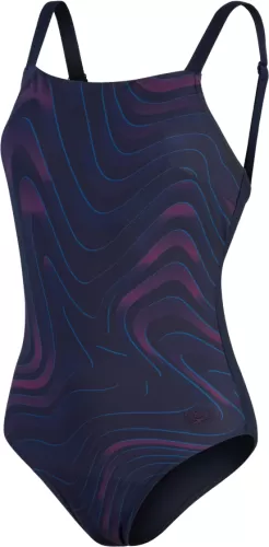 Speedo AmberGlow Shaping 1PC Swimwear Female Adult - True Navy/ Deep P