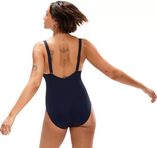 Speedo AmberGlow Shaping 1PC Swimwear Female Adult - True Navy/ Deep P
