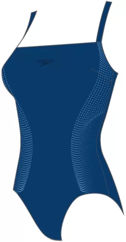 Speedo CrystalLux Printed Shaping 1PC Swimwear Female Adult - Ageon Blue/Blissf