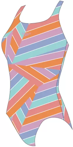 Speedo Printed Medalist Swimwear Female Junior/Kids - Pumpkin Spice,