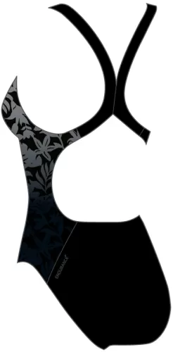 Speedo Placement Powerback Swimwear Female Adult - Black/USA Charcoa