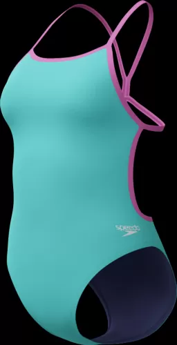 Speedo Solid Vback Swimwear Female Adult - Arctic Glass