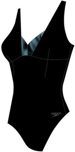 Speedo Shaping Printed OpusGem DD+ 1 Swimwear Female Adult - Black/Ocean Depth