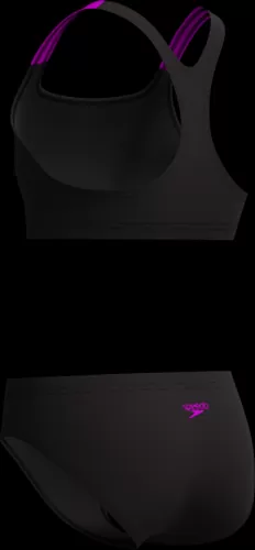 Speedo Medley Logo 2PC Swimwear Female Junior/Kids - Diva