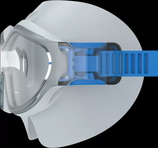 Speedo Hydrosity Swim Mask Goggles Adult - Light Cement / Clear