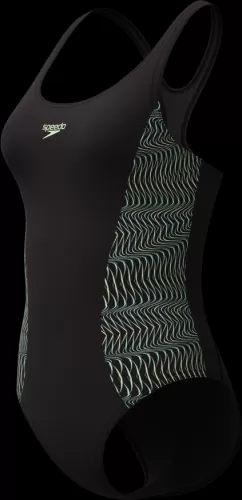 Speedo Placement Muscleback 1pc Swimwear Female Adult - Anthracite/Pale Clover