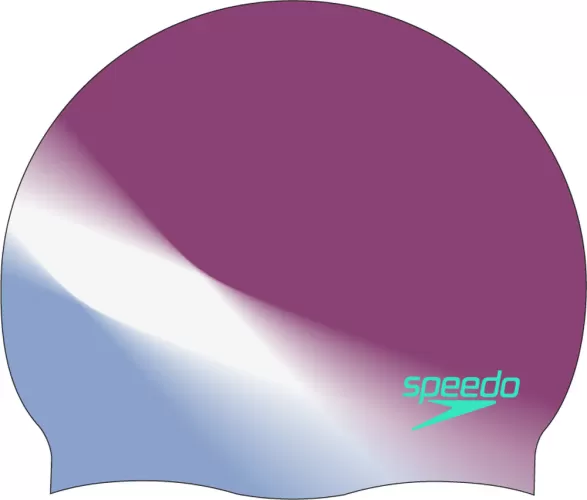 Speedo Multi Colour Silicone Cap Swim Caps Adults - White/Curious B
