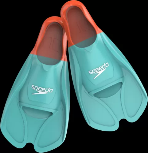 Speedo Biofuse Training Fin Accessories - ARCTIC GLASS / VOLCANIC ORANGE