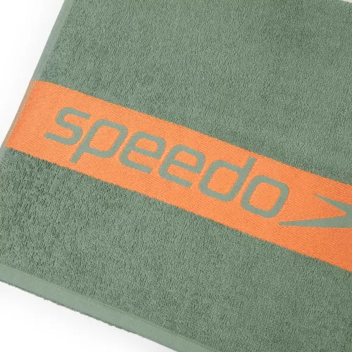 Speedo Border Towel Towels - Fern Green/Nectar