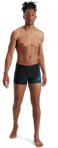 Speedo Medley Logo Aquashort Swimwear Male Adult - Black/Pool