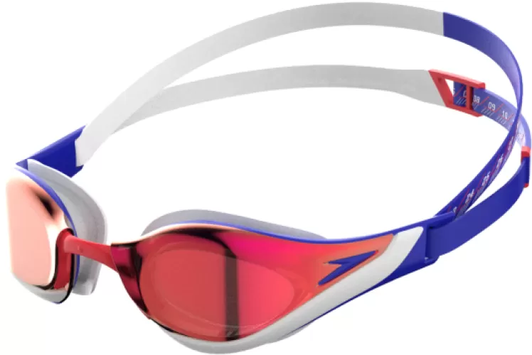 Speedo Fastskin Pure Focus Mirror Goggles Unisex Adult - Flame Red/True