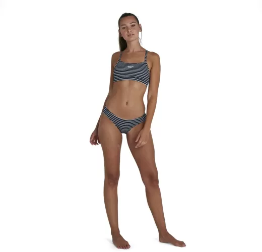 Speedo Endurance+ Printed Thinstrap 2 Swimwear Female Adult - True Navy/White