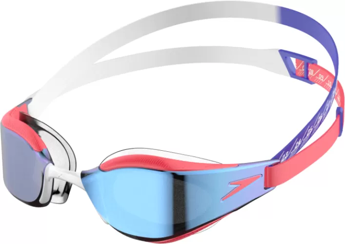 Speedo Fastskin Hyper Elite Mirror Goggles Unisex Adult - Flame Red/True