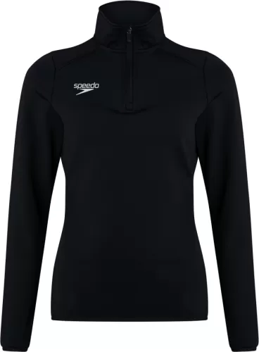Speedo CLUB 1/4 ZIP MIDLYR TRN TOP AF Teamwear Adult Female - BLACK