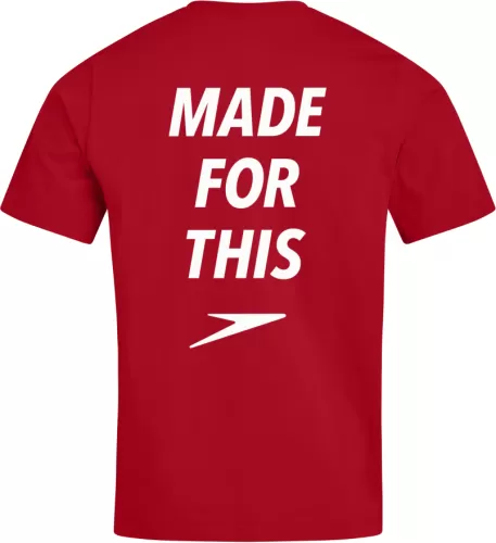 Speedo MADE FOR THIS TEE AM Teamwear Adult Male - FLAG RED
