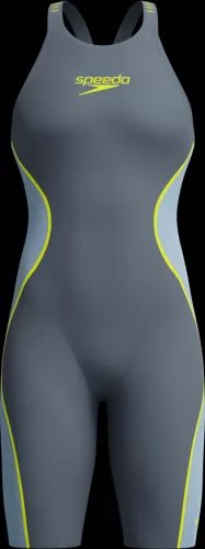 Speedo LZR Intent 2.0 OPBK Kneeskin Race Female Adult - Grey Lead/Acadia Blue/Hyper Yellow - Mai