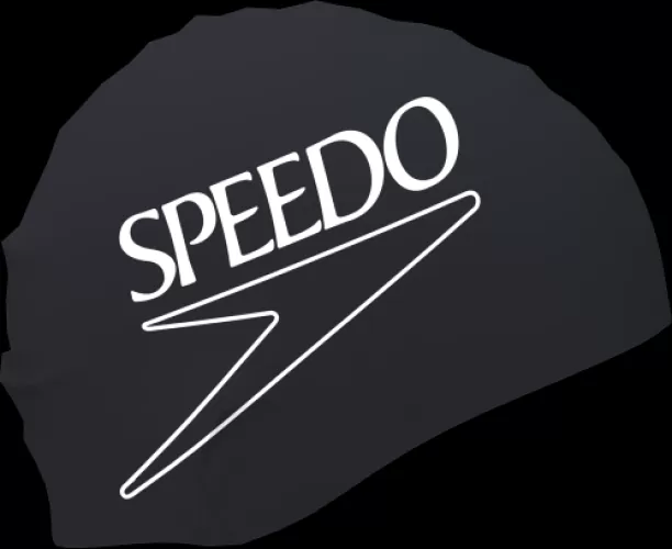 Speedo Printed Biofuse Cap Swim Caps Adult - Speedo Black/White