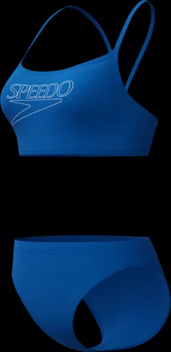Speedo Endurance+ Logo Thin Strap 2pc Swimwear Female Adult - Turkish Sea
