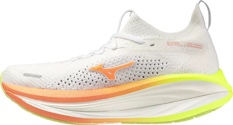 Mizuno Sport MIZUNO NEO VISTA 3 Road Running neutral - white/flamingo coral/lime pulp