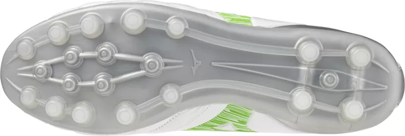 Mizuno Sport MORELIA NEO IV PRO AG Football - white/neon green/cool gray 3c